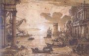 Claude Lorrain Embarkation of the Queen of Sheba (mk17 Spain oil painting artist
